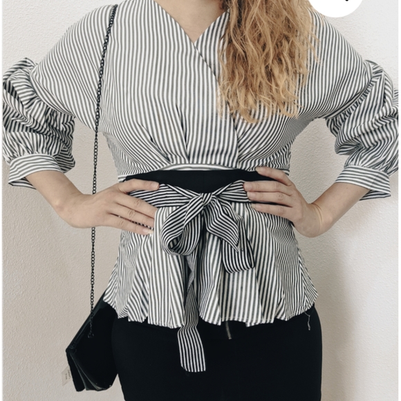 NWT WINTER STREET FASHION BUSINESS CHIC ME PUFF SLEEVE BLOUSE S:SMALL-LARGE - Picture 13 of 13